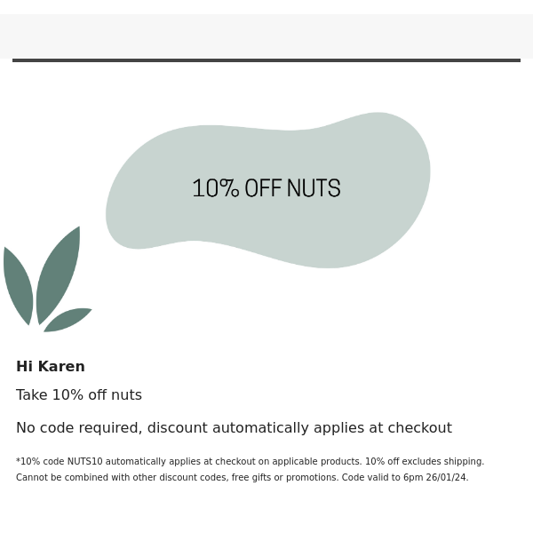 REAL FOOD DIRECT .. 10% Off Nuts