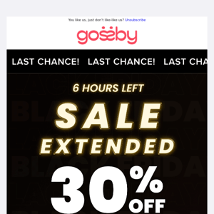 📢 ICYMI: Buddy, did you hear? Our sale extended!