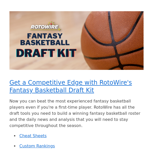 Boost Your Fantasy Basketball Game with RotoWire's Draft Kit 🏀