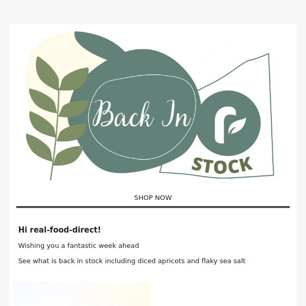 Real Food Direct ... BACK IN STOCK