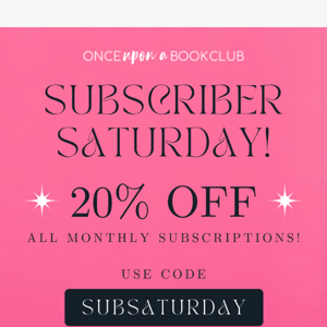 Small Business Saturday? More like SUBSCRIBER Saturday!