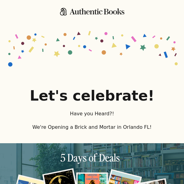 Authentic Books Here! 5 Days of Deals 🕯