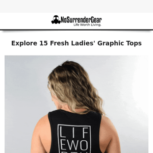 [NEW] 15 FRESH Ladies' Graphic Tops!