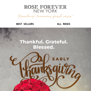 A BIG Thank you, and a BIGGER discount on all rose arrangements!