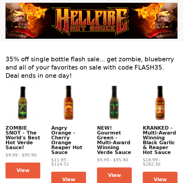 Sauce gourmet verte Hellfire
