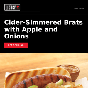 Simmered Apple Cider Brats