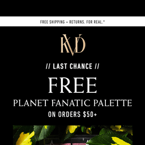 LAST CHANCE for a FREE Planet Fanatic Palette