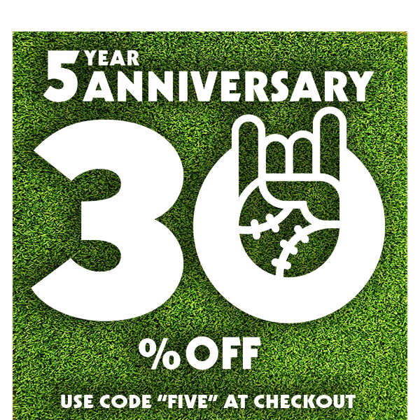 RAKE BASEBALL FIVE YEAR ANNIVERSARY SALE!⚾