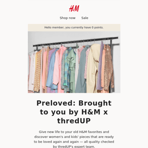 Introducing Pre-loved: brought to you by H&M x thredUP 