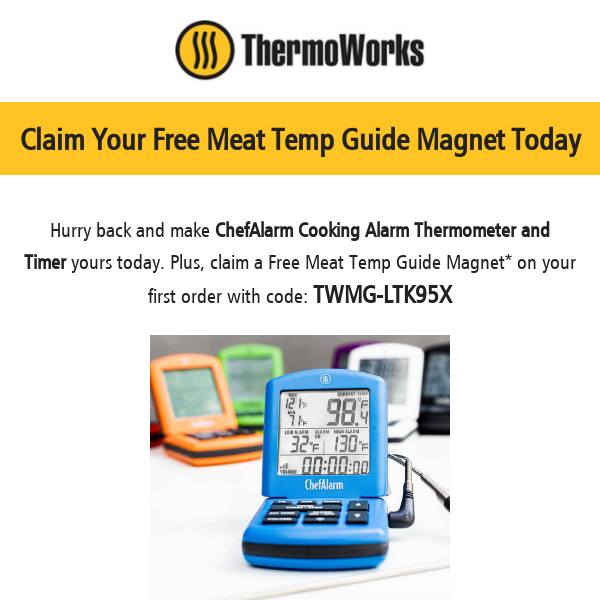 ChefAlarm Meat Thermometer from Thermoworks