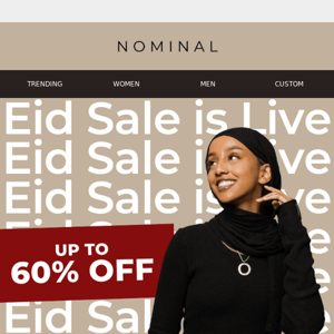 EID SALE Unlocked 🔐 Up to 60% off is LIVE!