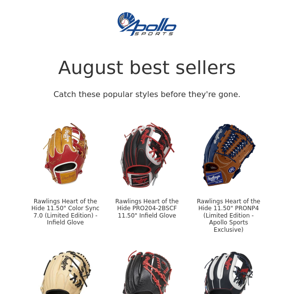 This month's Best Sellers ⚾❤