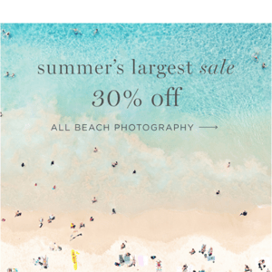 30% Off Beach Prints