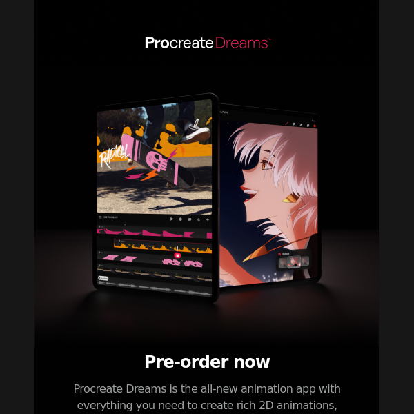 Pre-order Procreate Dreams on the App Store