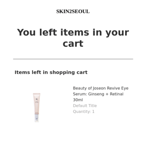 You left items in your cart