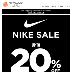 🔥 Up to 20% OFF Nike! 🔥