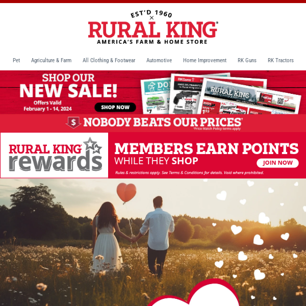 Treat Your Valentine to a Rural King Gift Card - A Great Gift for Everyone!