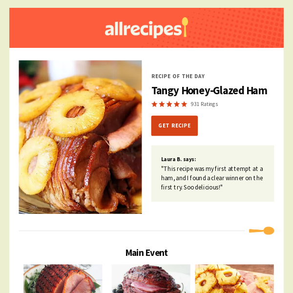 Recipe of the Day: Tangy Honey-Glazed Ham
