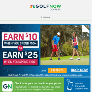 Book now and save on golf later!