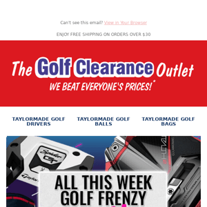 FURTHER 10% OFF Online & In-store GOLF FRENZY!