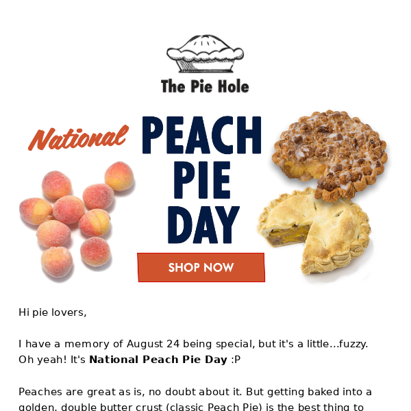 National Peach Pie Day 🍑🥧