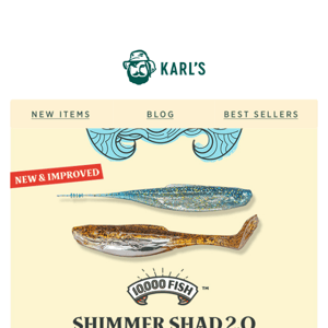 New from 10,000 Fish: Shimmer Shad & Shimmer Swimmer 2.0