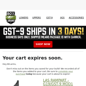 Your cart is about to expire.