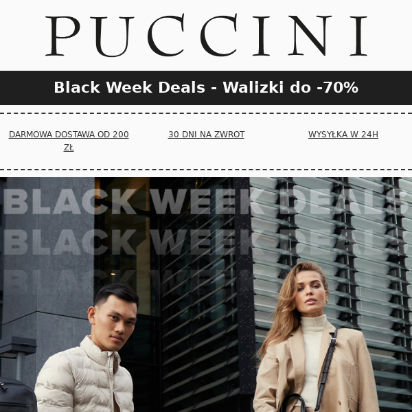🖤 Black Week Deals do 70% w sklepie PUCCINI 👉 Sprawdź promocję!