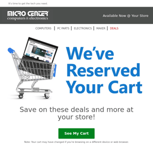 Hurry, Your Cart Expires Soon!
