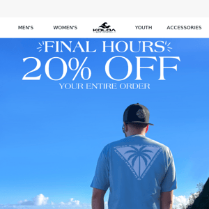 LAST CHANCE | 20% OFF