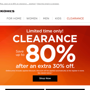 Stretch your budget with our LOWEST PRICES of the Season + Kohl's Cash!