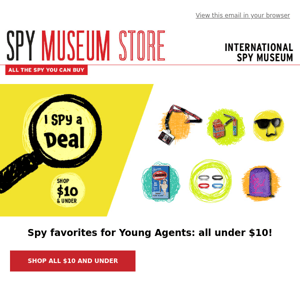 I Spy a Deal! $10 & Under 🔎