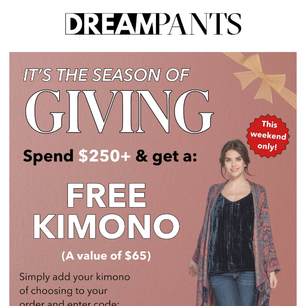 Last Chance for a FREE KIMONO! 📣