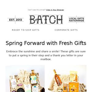 Spring forward with fresh gifts