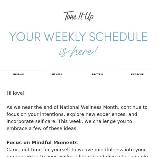 Your weekly schedule is here! 🧘‍♀️🤍✨