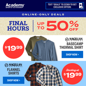 Last Chance! Grab Up to 50% Off on Online Deals at Academy Sports + Outdoors 🕒