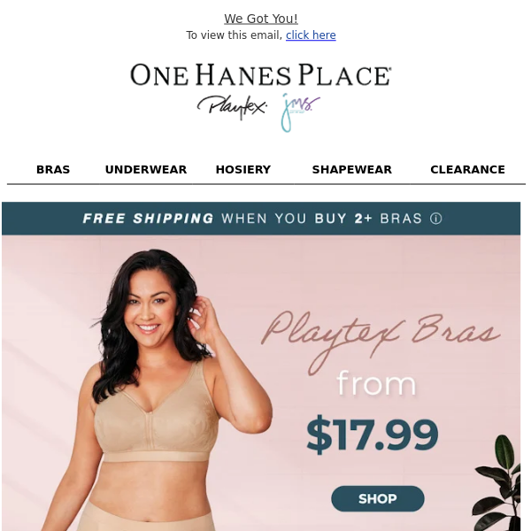 Shop One Hanes Place Playtex Women's Bras up to 70% Off