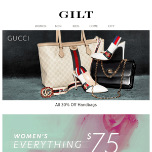 Gucci: 30% Off Handbags | Everything $75 for 24 Hours