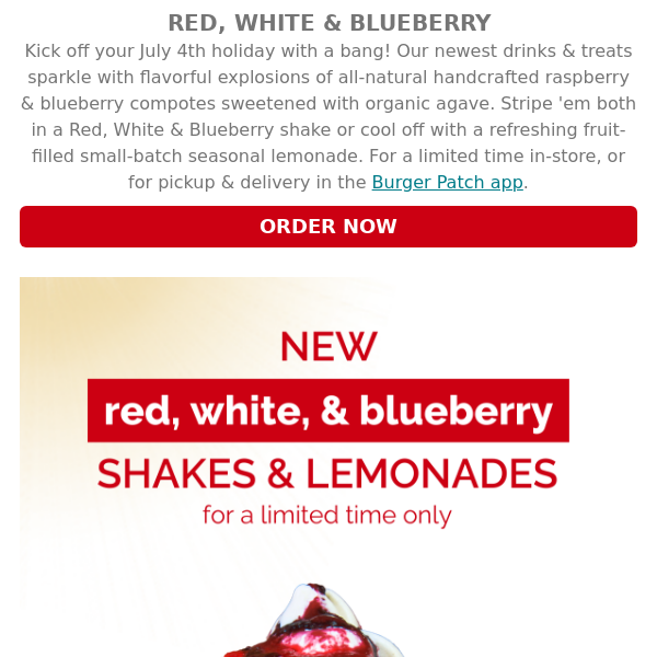 NEW! Red, White & Blueberry Drinks & Treats