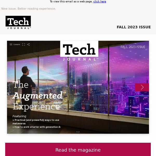 Ready for you — new Tech Journal