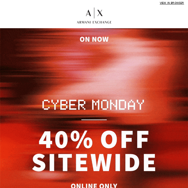 Armani exchange cyber clearance monday