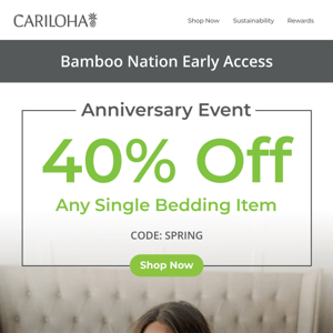 40% Off a Single Bedding Item