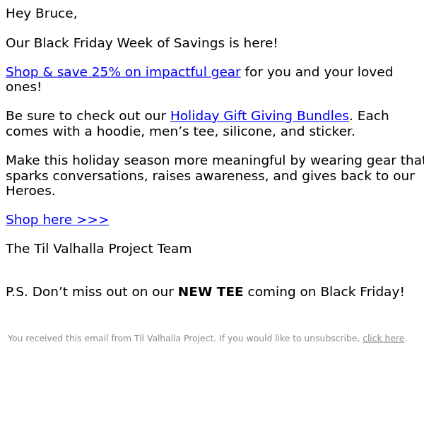 BLACK FRIDAY WEEK OF SAVINGS is here, Til Valhalla Project!
