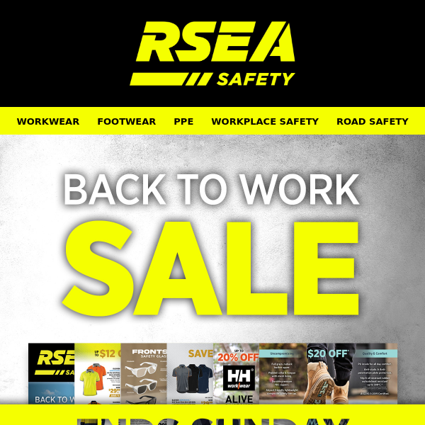 RSEA Safety 'Back To Work' SALE