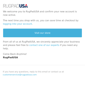 Welcome to RugPadUSA!