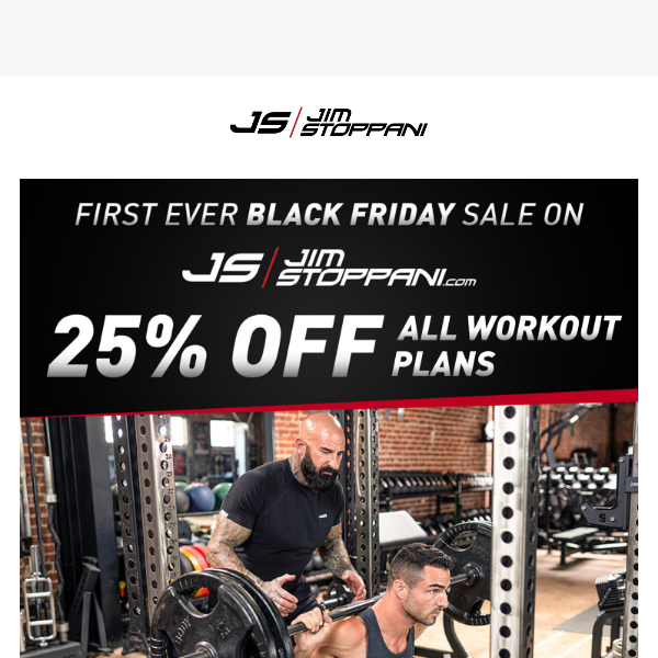 💪 FIRST EVER Black Friday Sale on JimStoppani.com! 🦃