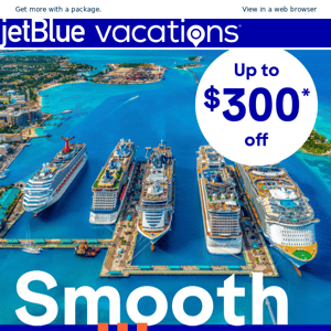Up to $300 off flights + cruise (and a sea of extras!)