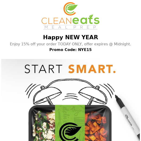 HAPPY NEW YEAR! Place your order today and enjoy 15% off.