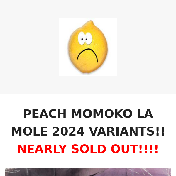 NEARLY SOLD OUT!!!!! PEACH MOMOKO LA MOLE 2024 VARIANTS!!