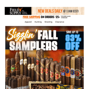 Cigars! Sampler combos up to 83% off. 75+ options!